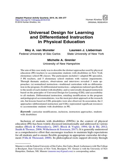 differentiated instruction in physical education|(PDF) Differentiating Instruction in Physical Education .
